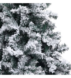 Sapin de Noël artificiel pré-éclairé et flocons de neige vert