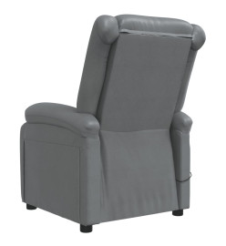 Fauteuil inclinable électrique Anthracite Similicuir