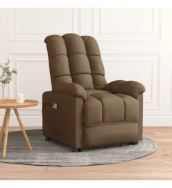 Fauteuil électrique de massage Marron Tissu