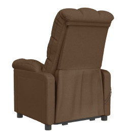 Fauteuil électrique de massage Marron Tissu