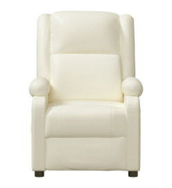 Fauteuil inclinable électrique blanc similicuir