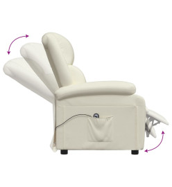 Fauteuil inclinable électrique blanc similicuir