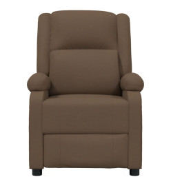 Fauteuil inclinable électrique Marron Tissu