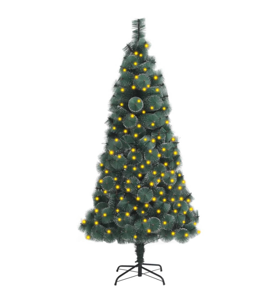 Sapin de Noël artificiel pré-éclairé vert 120 cm PVC et PE