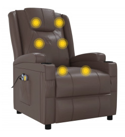 Fauteuil de massage électrique Marron Similicuir