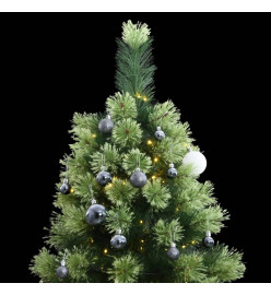 Sapin de Noël artificiel articulé 300 LED et boules 180 cm