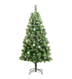 Sapin de Noël artificiel articulé 300 LED et boules 180 cm