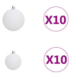 Sapin de Noël artificiel articulé 300 LED et boules 180 cm