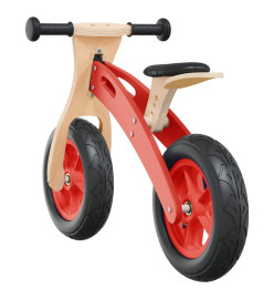 Vélo d'équilibre pour enfants avec pneus pneumatiques rouge