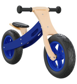 Vélo d'équilibre pour enfants avec pneus pneumatiques bleu