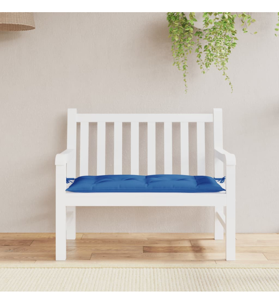 Coussin de banc de jardin bleu 100x50x7 cm tissu oxford