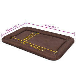 Matelas pour chiens Taille XXL Marron