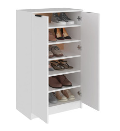 Armoire à chaussures Blanc 59x35x100 cm Bois d'ingénierie