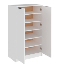 Armoire à chaussures Blanc 59x35x100 cm Bois d'ingénierie