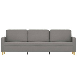 Canapé à 3 places Gris foncé 210 cm Tissu