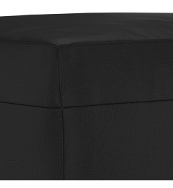 Ensemble de canapés 4 pcs avec coussins noir similicuir