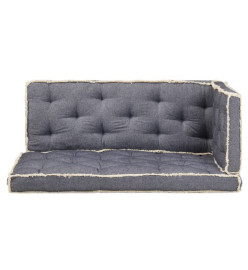 Ensemble de coussins de canapé palette 3 pcs Bleu