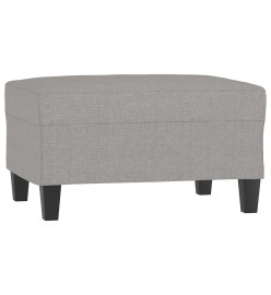 Canapé à 3 places avec repose-pieds Gris clair 210 cm Tissu