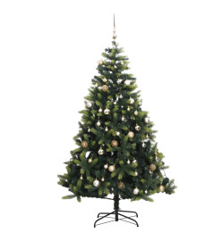 Sapin de Noël artificiel articulé 300 LED et boules 240 cm