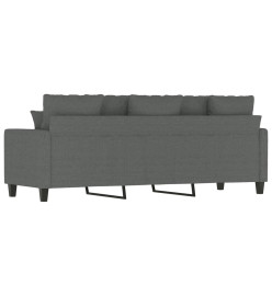 Canapé à 3 places Gris foncé 180 cm Tissu