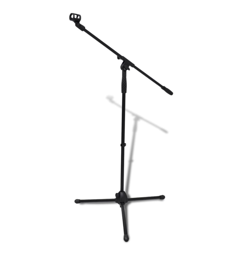 Pied de microphone réglable en hauteur et pliable