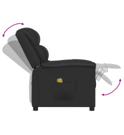 Fauteuil de massage Noir Similicuir