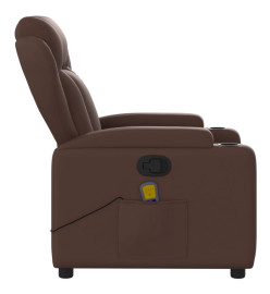 Fauteuil de massage inclinable Marron Similicuir