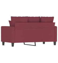 Canapé à 2 places Rouge bordeaux 120 cm Tissu