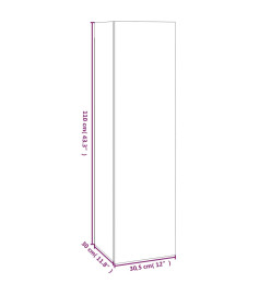 Meubles TV 4 pcs Chêne fumé 30,5x30x110 cm Bois d'ingénierie