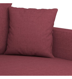 Ensemble de canapés 2 pcs avec coussins Rouge bordeaux Tissu