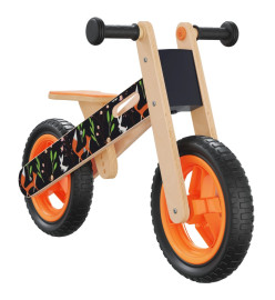 Vélo d'équilibre pour enfants imprimé orange