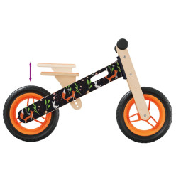 Vélo d'équilibre pour enfants imprimé orange