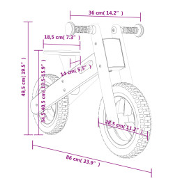 Vélo d'équilibre pour enfants imprimé orange