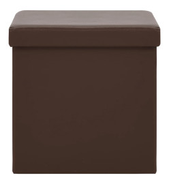 Tabouret de rangement pliable Marron PVC