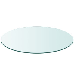 Dessus de table ronde en verre trempé 800 mm