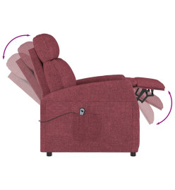 Fauteuil inclinable électrique Rouge bordeaux Tissu