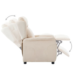 Fauteuil inclinable Crème Tissu