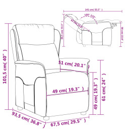 Fauteuil inclinable Crème Tissu