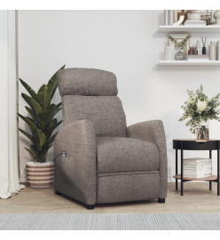 Fauteuil inclinable électrique Taupe Tissu