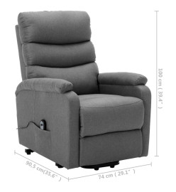 Fauteuil Gris clair Tissu