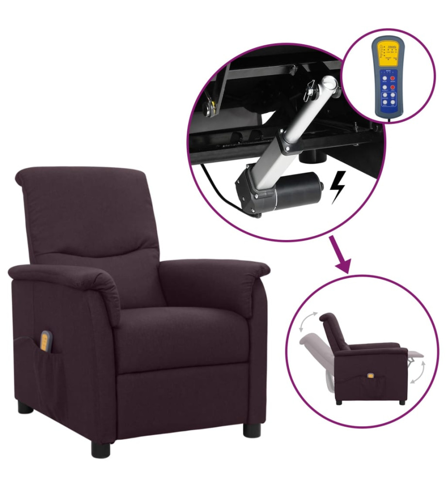 Fauteuil de massage Violet Tissu