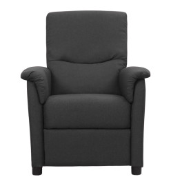 Fauteuil de massage inclinable Gris foncé Tissu