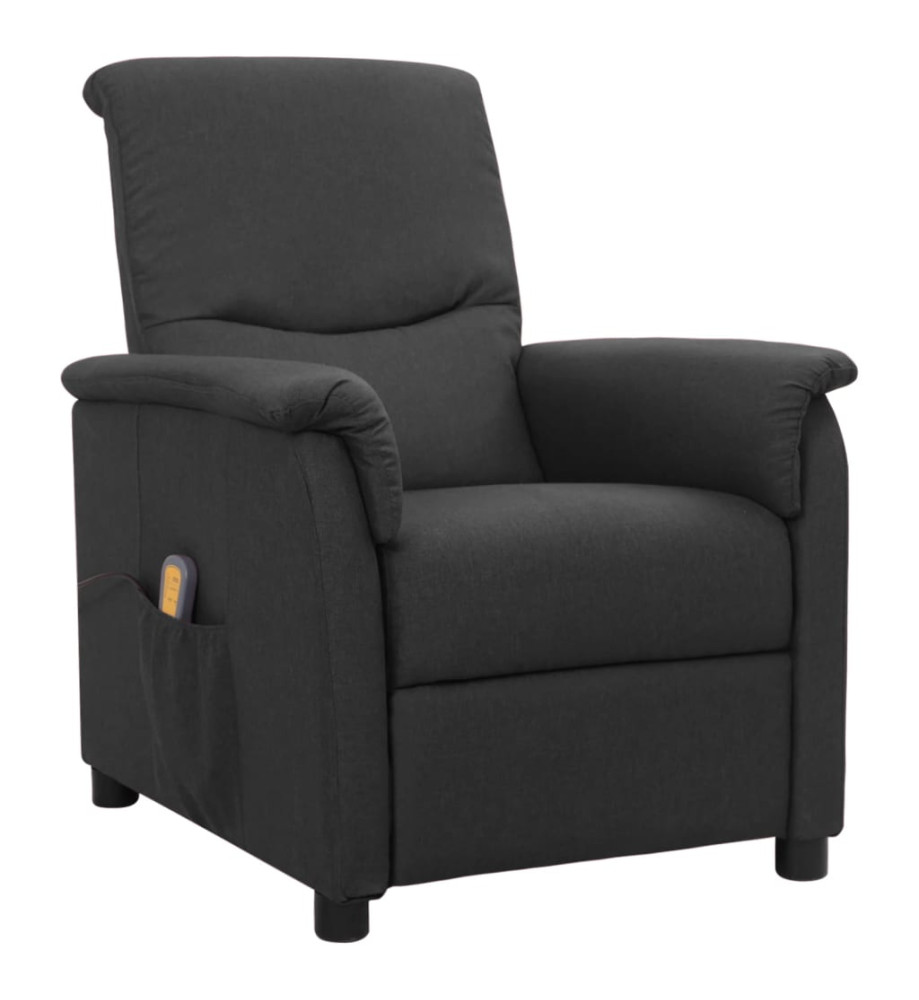 Fauteuil de massage Gris foncé Tissu