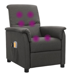 Fauteuil électrique de massage Gris foncé Tissu