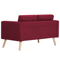 Ensemble de canapé 2 pcs Tissu Rouge bordeaux