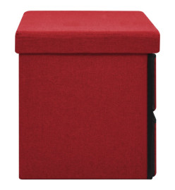 Banc de rangement pliable Bordeaux 76x38x38 cm Faux lin