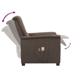 Fauteuil électrique de massage Taupe Tissu