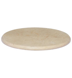 Dessus de table Crème Ø50x2,5 cm Marbre