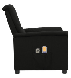 Fauteuil électrique de massage Noir Tissu