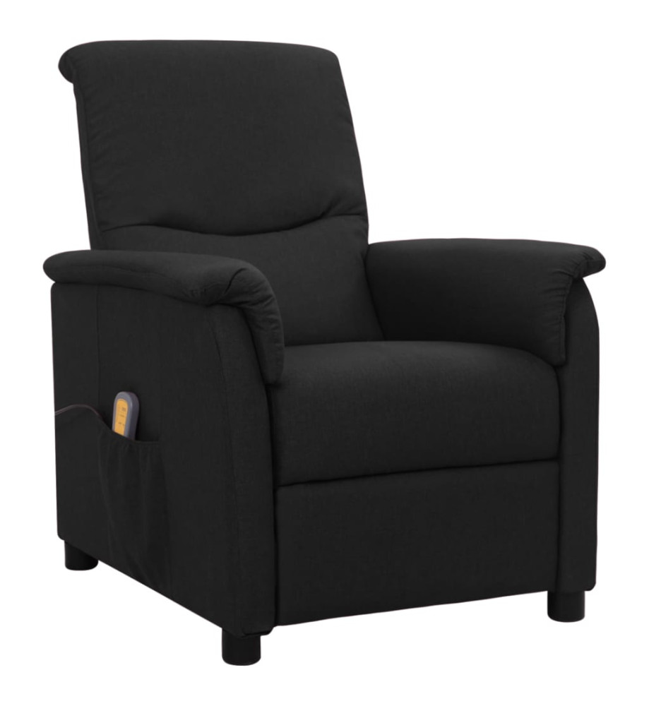 Fauteuil de massage Noir Tissu